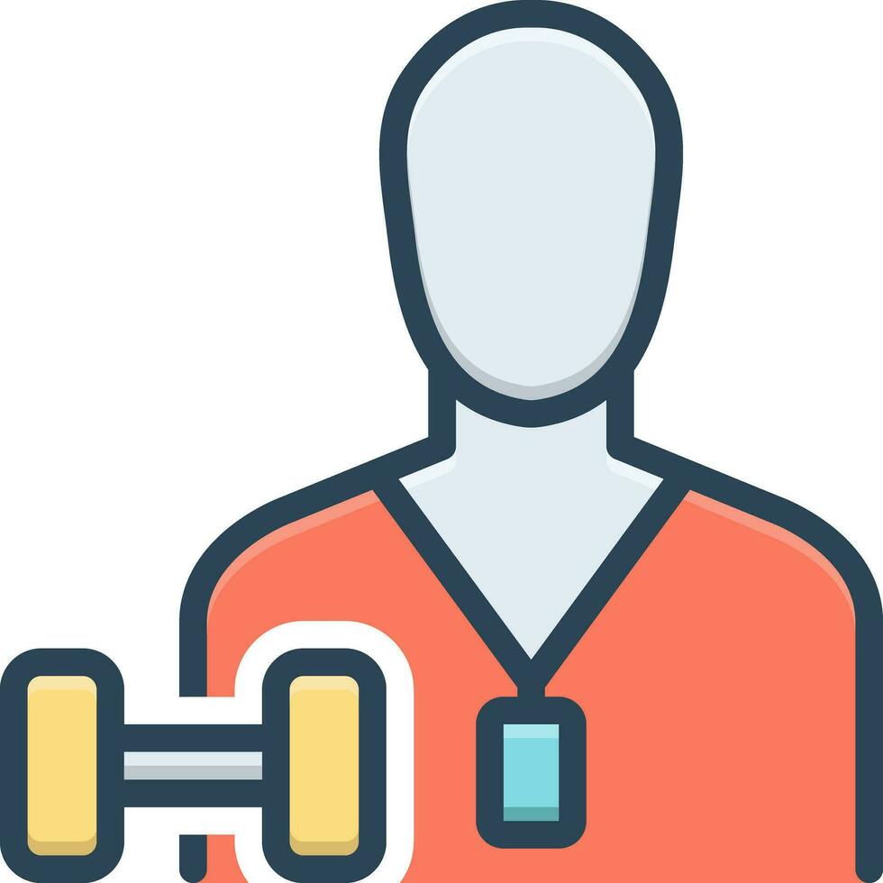 color icon for trainer vector
