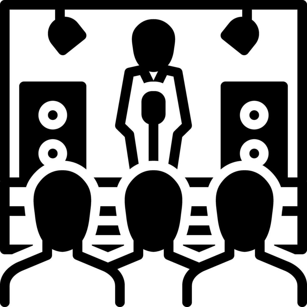solid icon for concerts vector