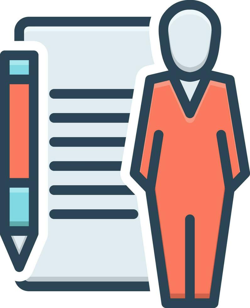 color icon for auditor vector