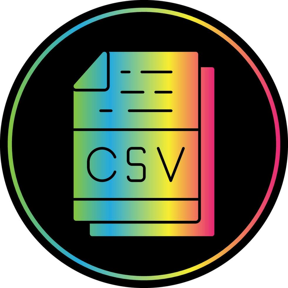 csv archivo formato vector icono diseño