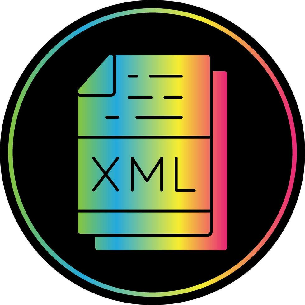 Xml File Format Vector Icon Design