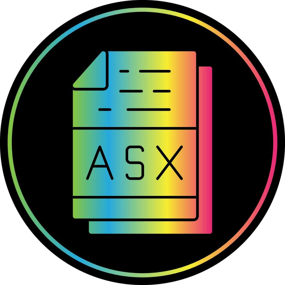 Asx File Format Vector Icon Design