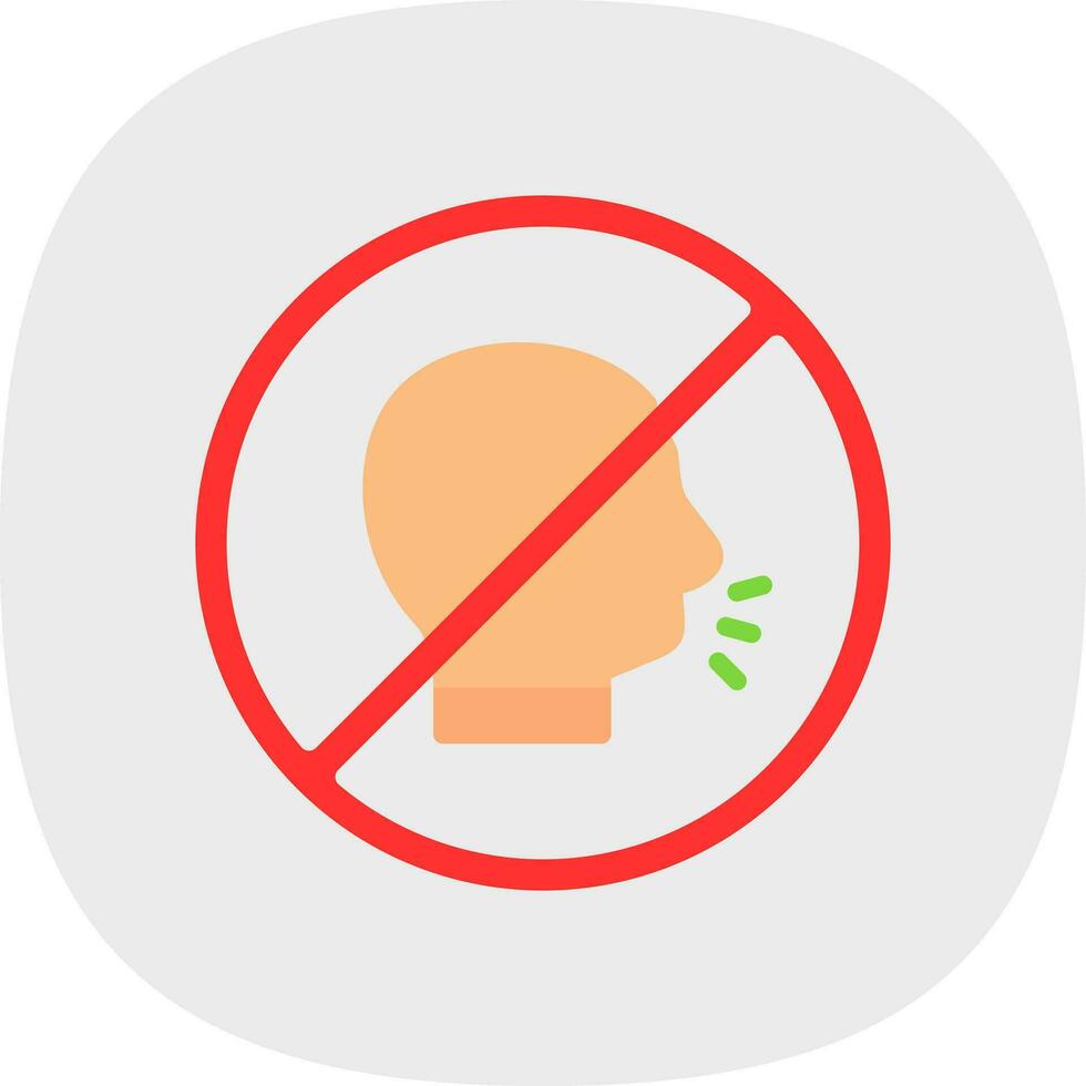 No shouting Vector Icon Design