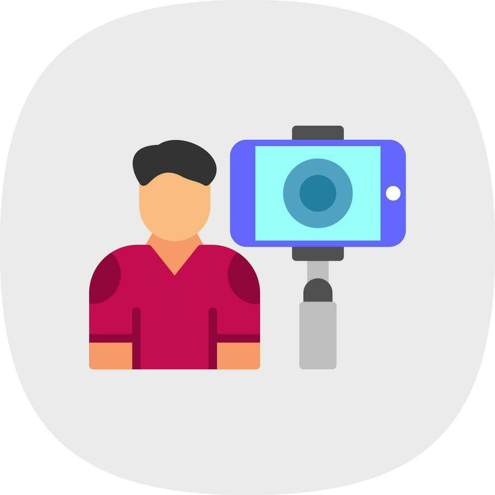 diseño de icono de vector de vlogger