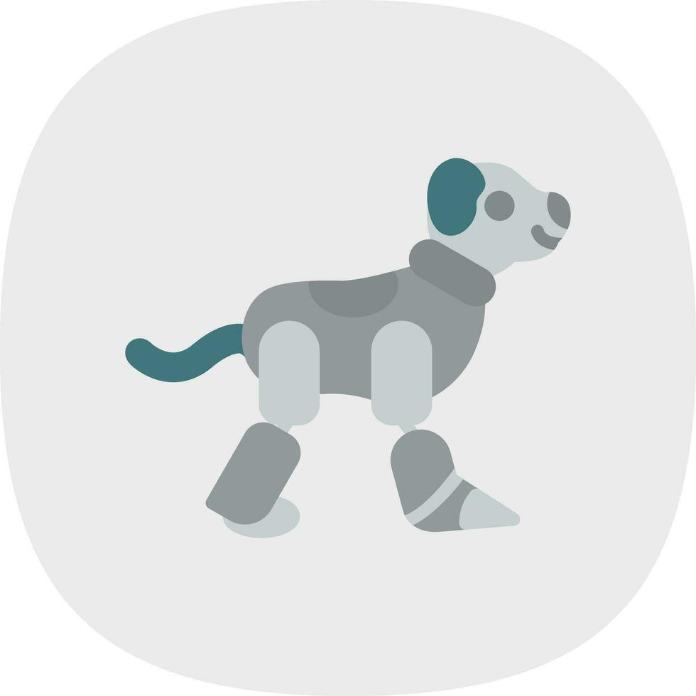 Robot dog Vector Icon Design