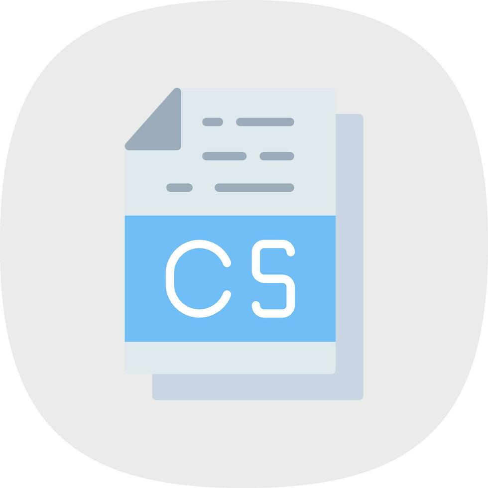 CS File Format Vector Icon Design