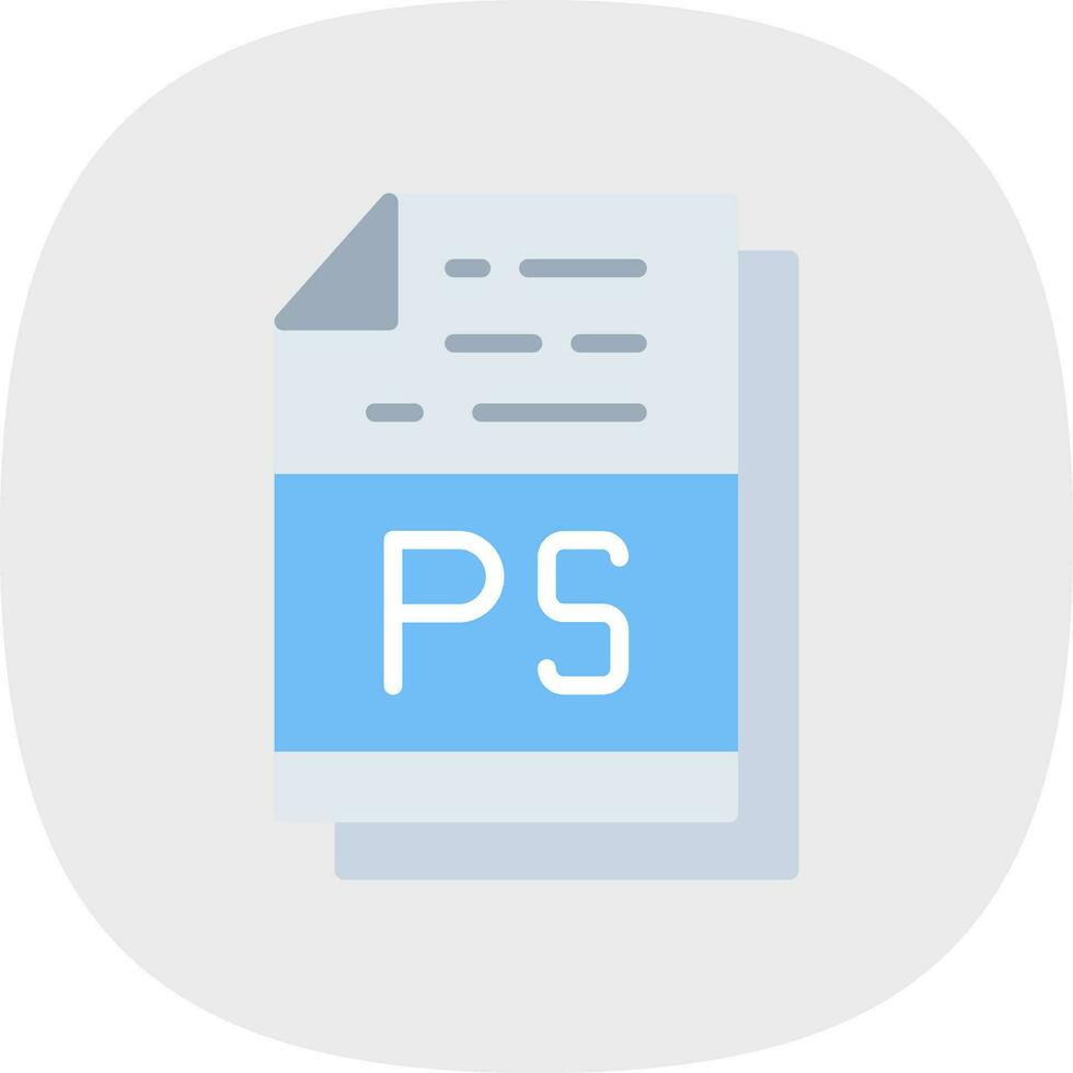 PS File Format Vector Icon Design