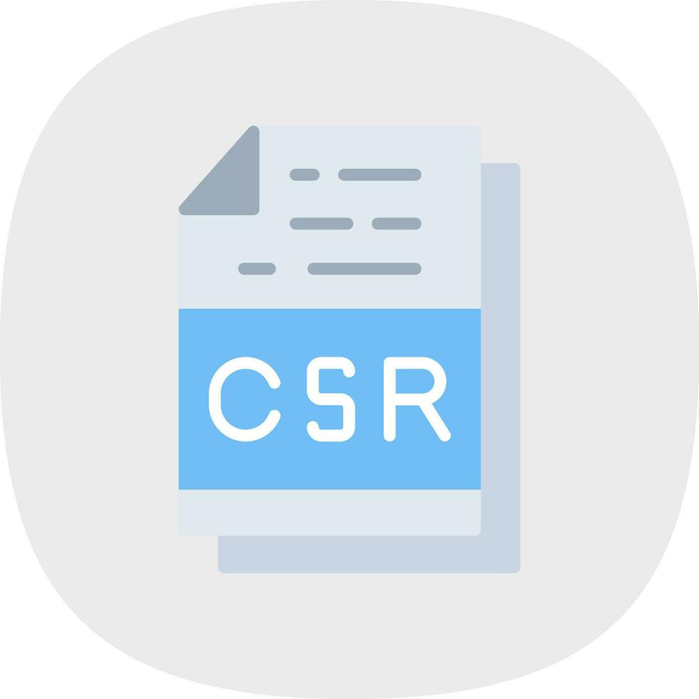csr archivo formato vector icono diseño