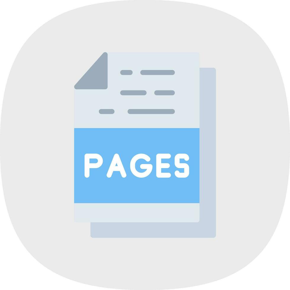 Pages File Format Vector Icon Design
