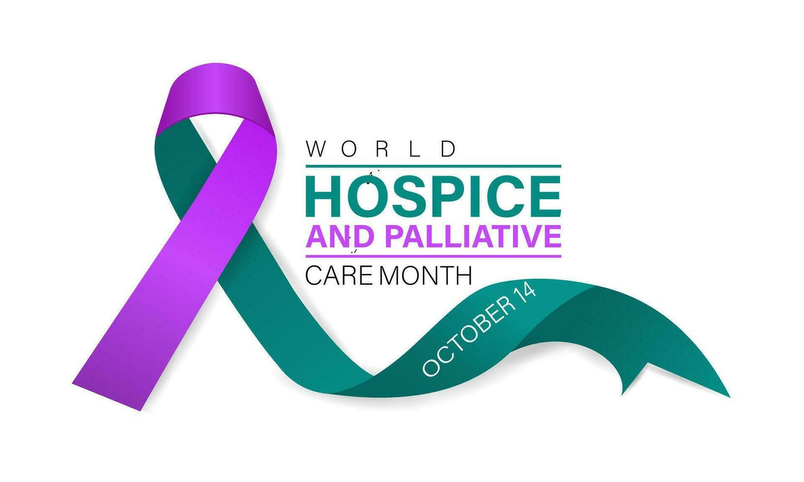 Hospice and Palliative care day is observed each year in October . Banner, poster, card, background design. vector