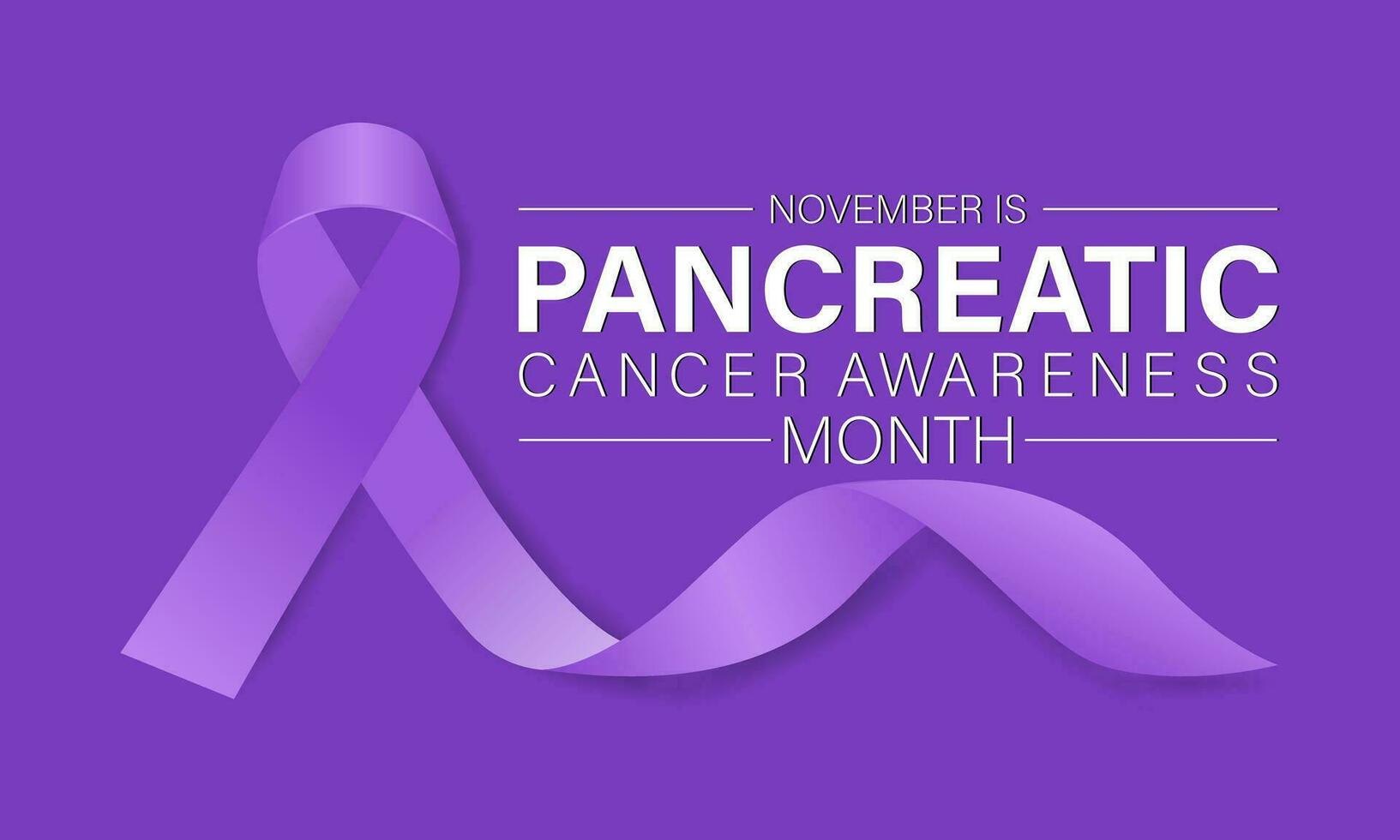 Pancreatic Cancer awareness month is observed every year in November. Background, banner, card, poster, template. Vector illustration.