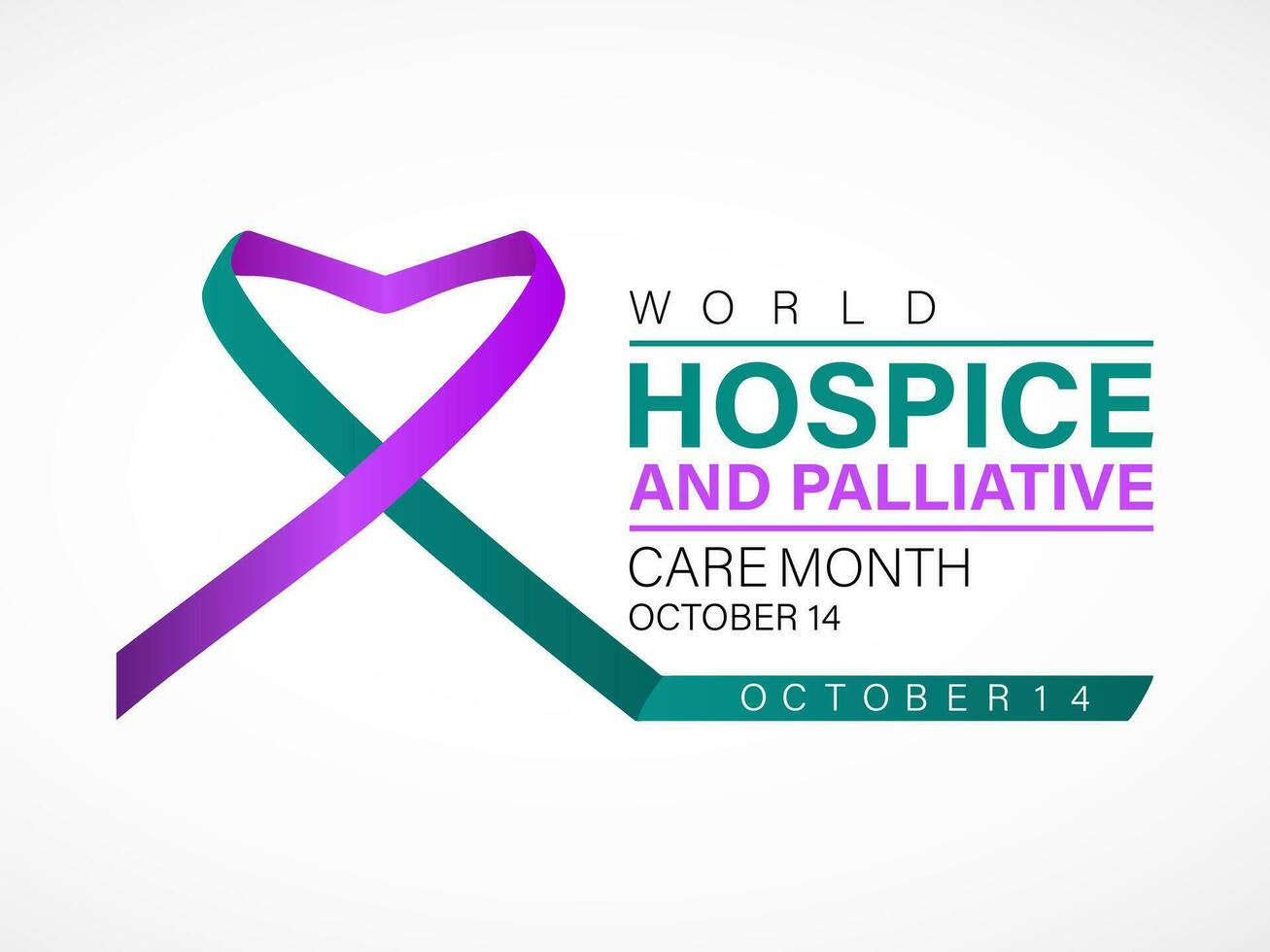 Hospice and Palliative care day is observed each year in October . Banner, poster, card, background design. vector