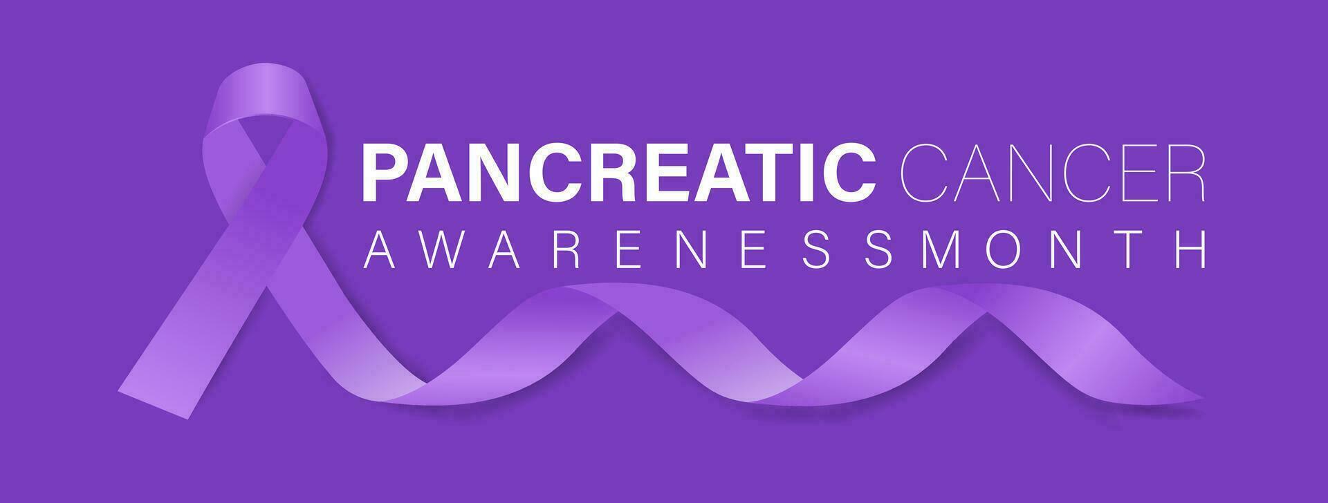 Pancreatic Cancer awareness month is observed every year in November. Background, banner, card, poster, template. Vector illustration.