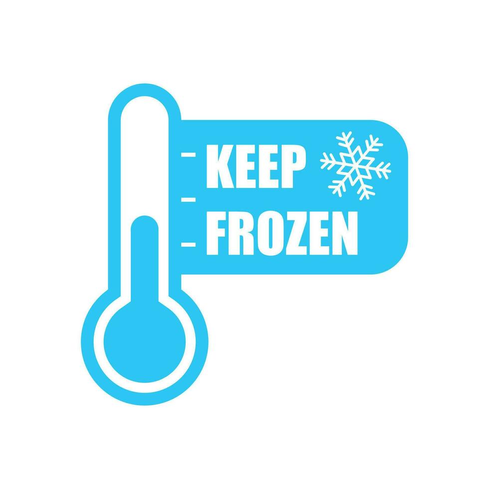 keep frozen label design. cold product sign and symbol. vector