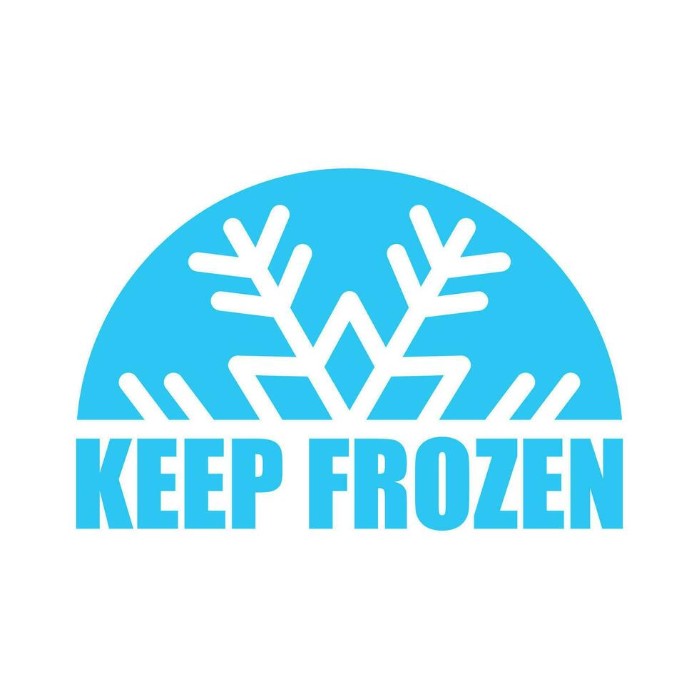 keep frozen label design. cold product sign and symbol. vector