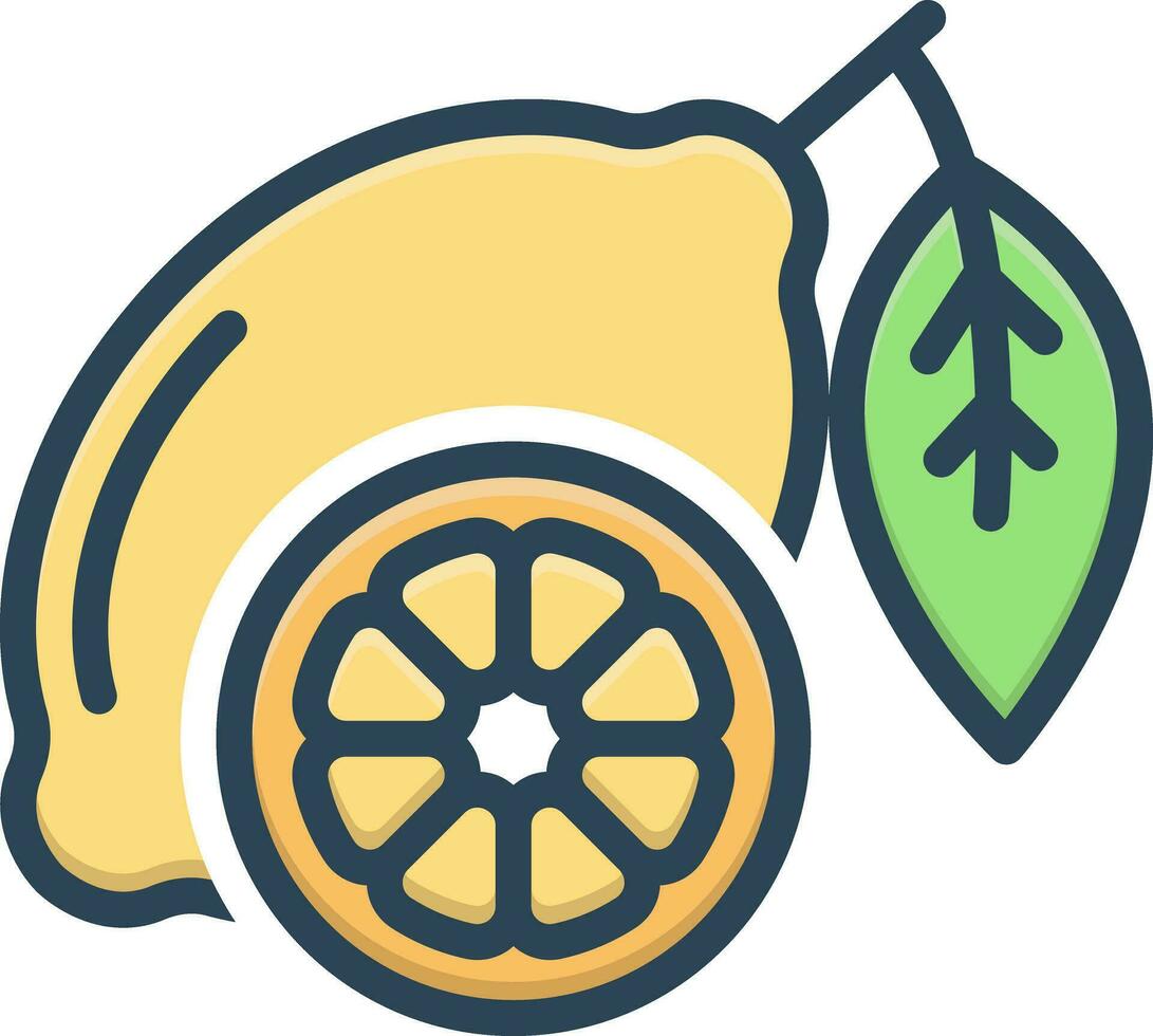 color icon for lime vector