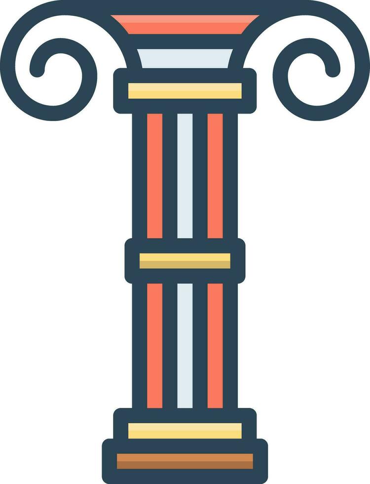 color icon for columns vector