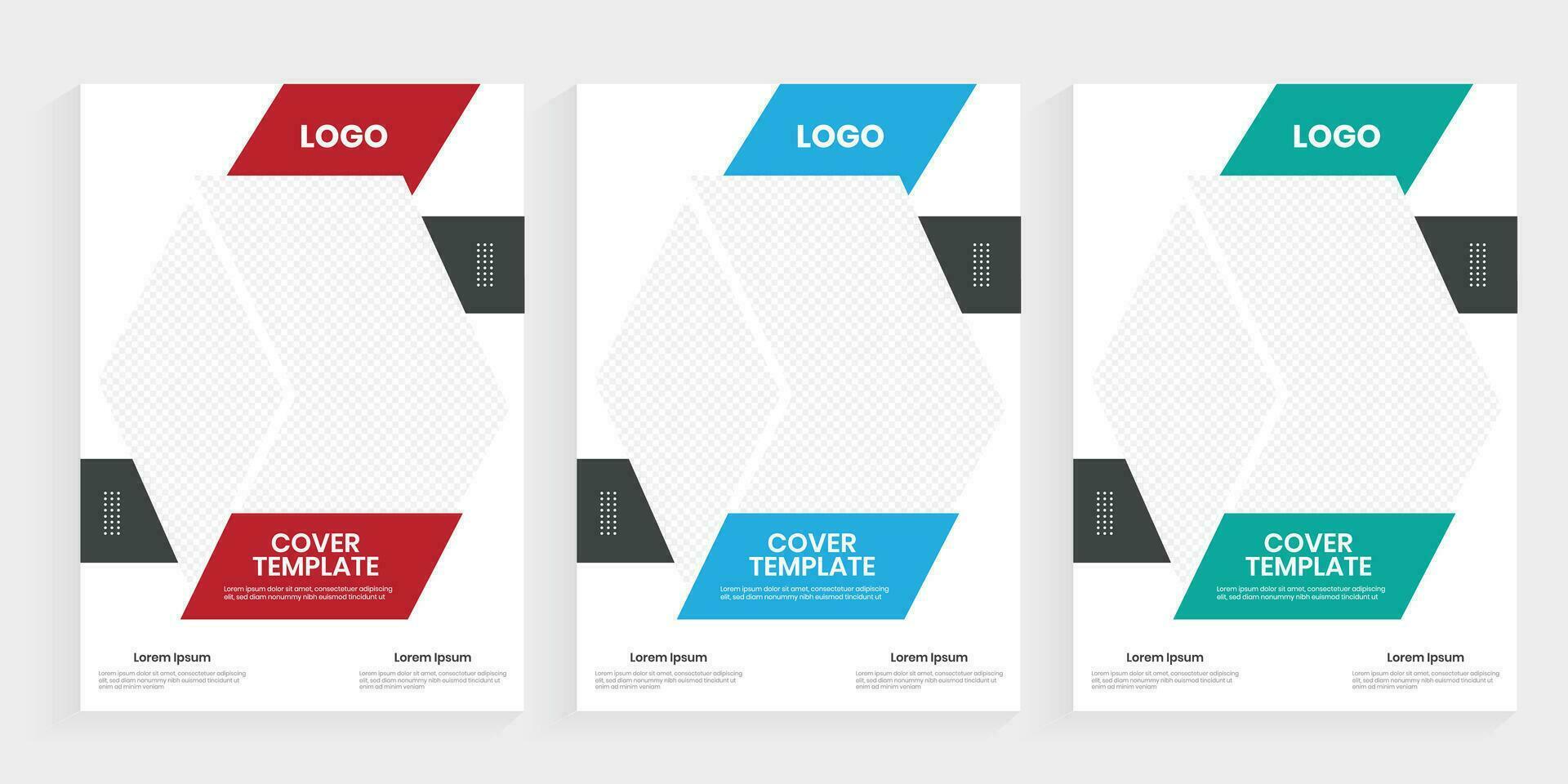 New stylish one folded brochure cover design, annual report layout graphics vector