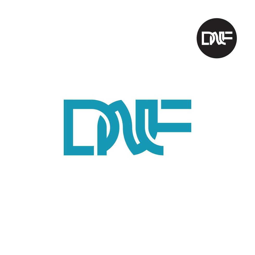 letra dnf monograma logo diseño vector