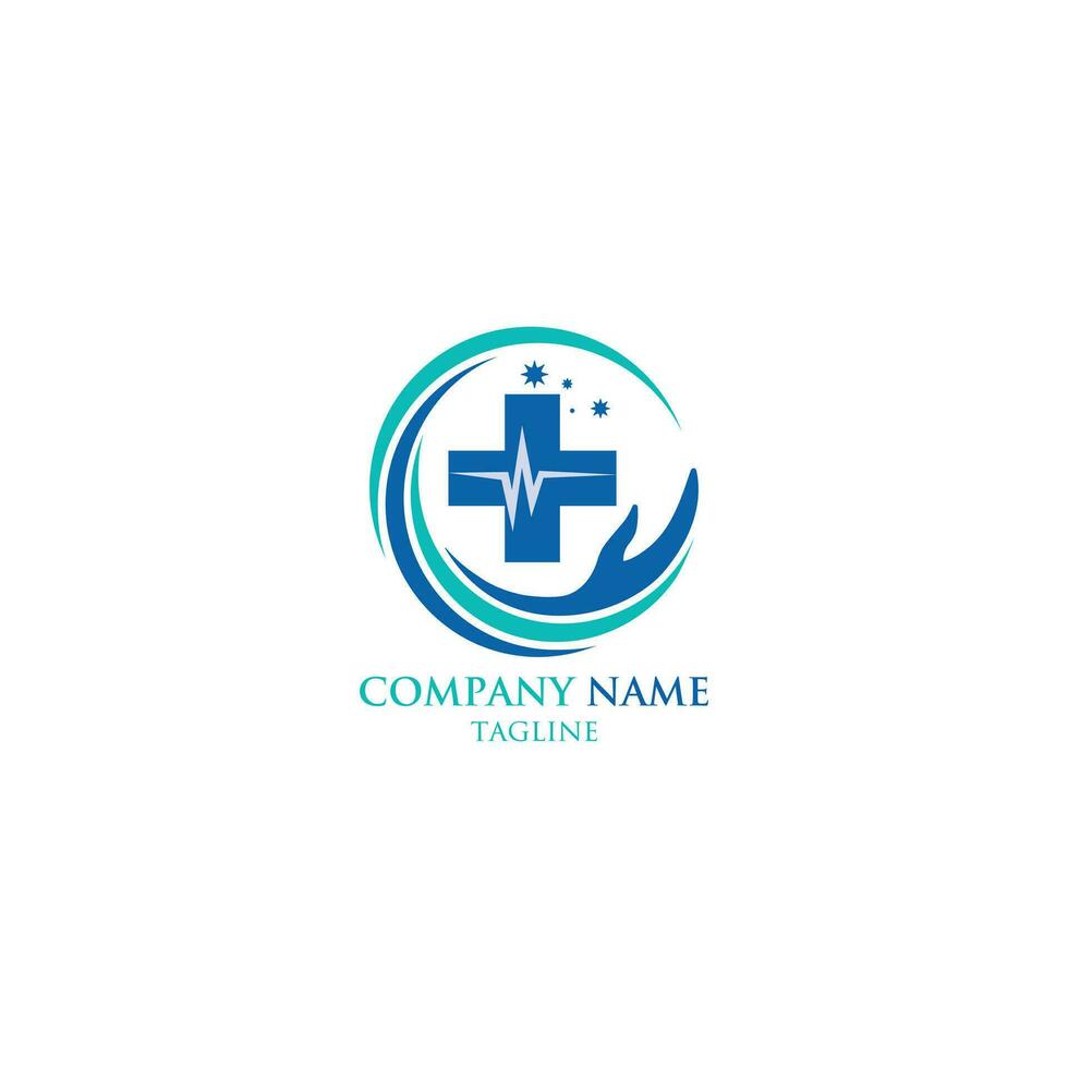 Medical cross and herbal leaf. medicine pharmacy logo. medical health ...