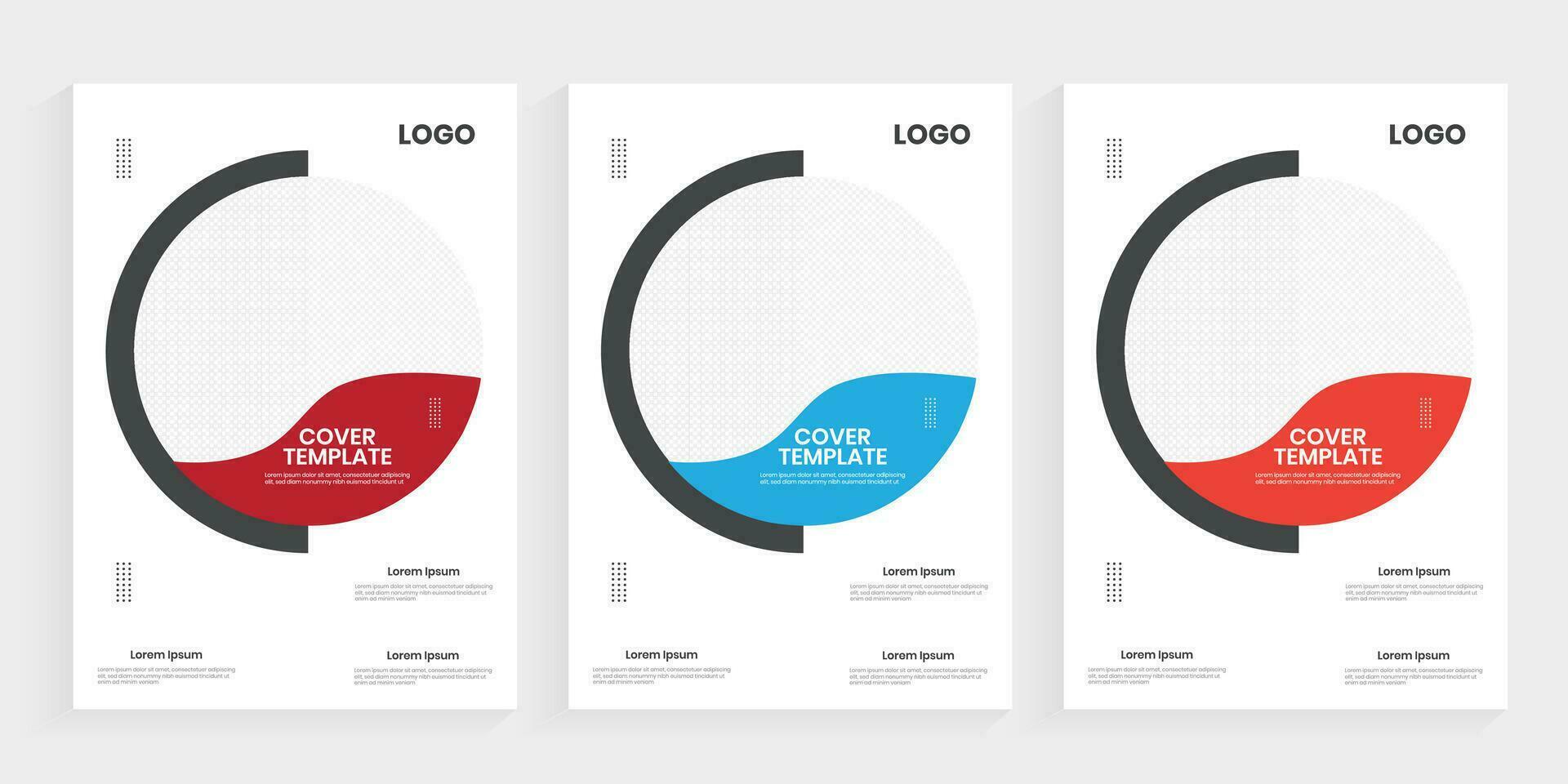 Abstract shape minimal brochure cover design, business marketing annual report design vector