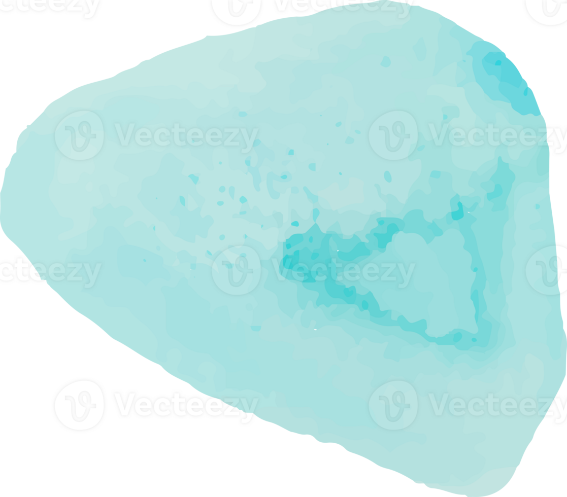 Blue Abstract Shape watercolor png