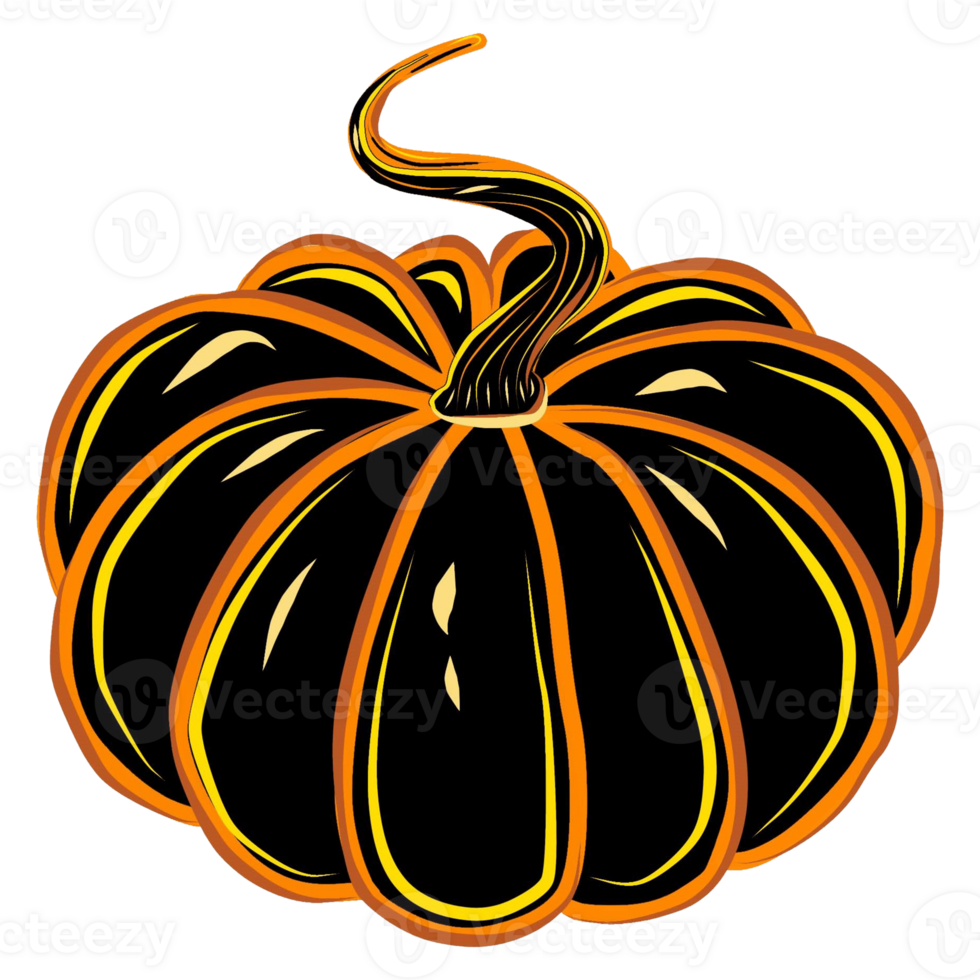 Halloween pumpkin black.  illustration for Halloween png