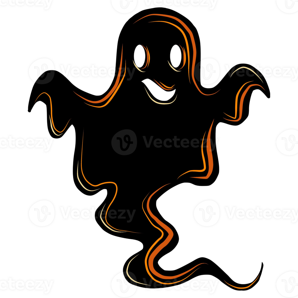 Halloween ghost black.  illustration for Halloween png