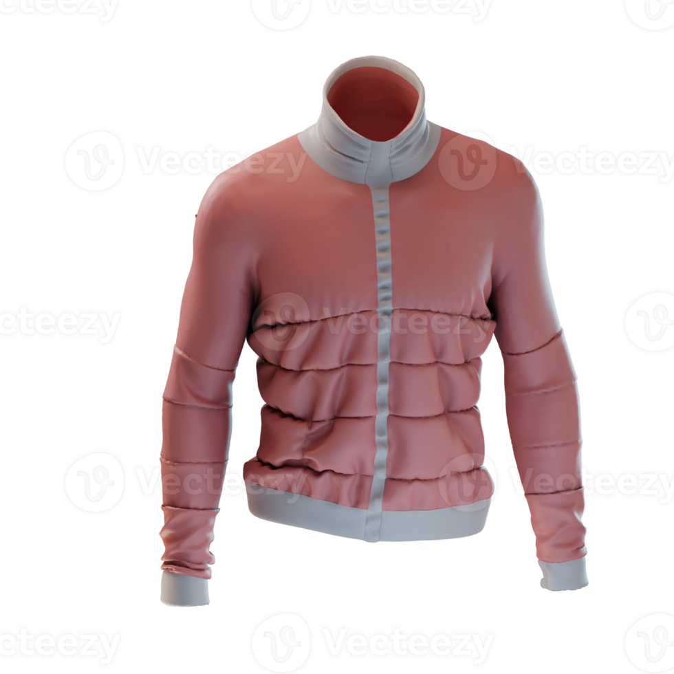 pink jacket 3d mockup png