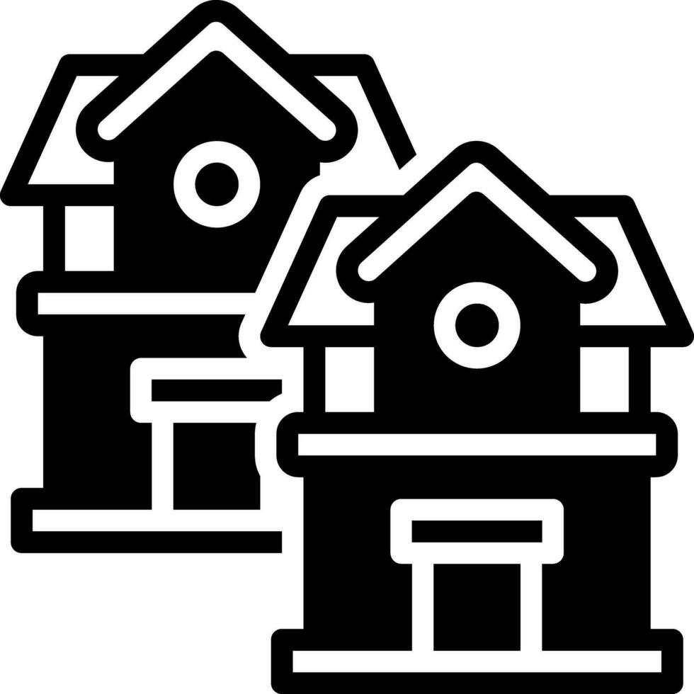 solid icon for houses vector