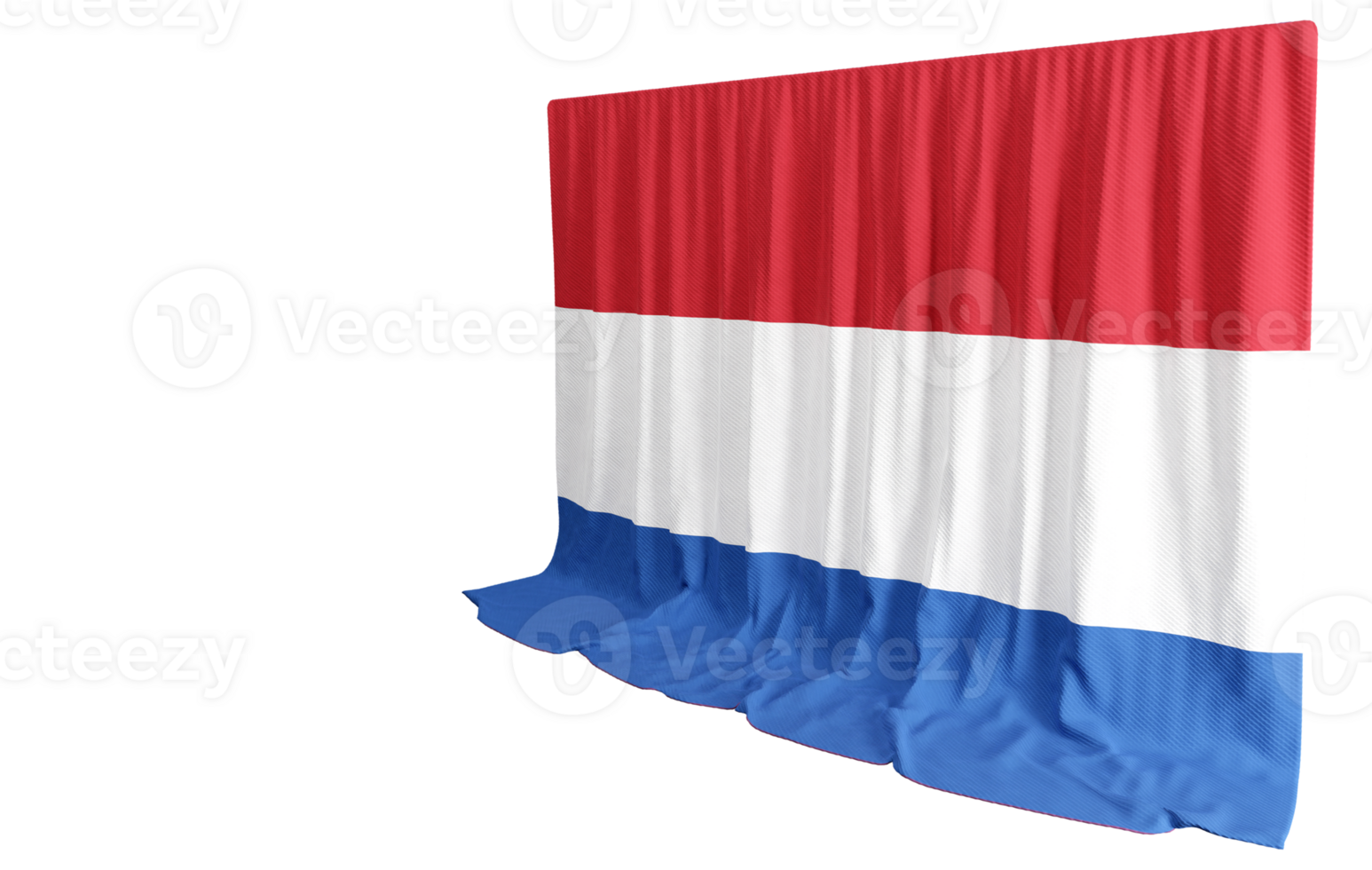 Niederlande Flagge Vorhang im 3d Rendern namens Flagge von Niederlande png