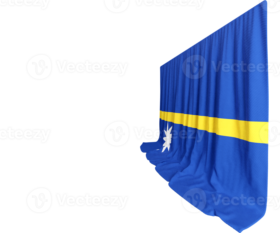 Nauru Flag Curtain in 3D Rendering called Flag of Nauru png
