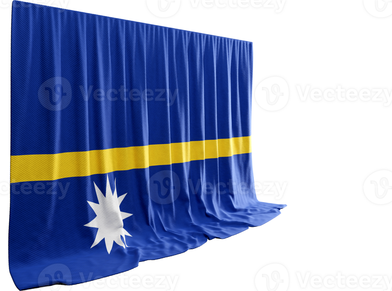 Nauru Flag Curtain in 3D Rendering called Flag of Nauru png