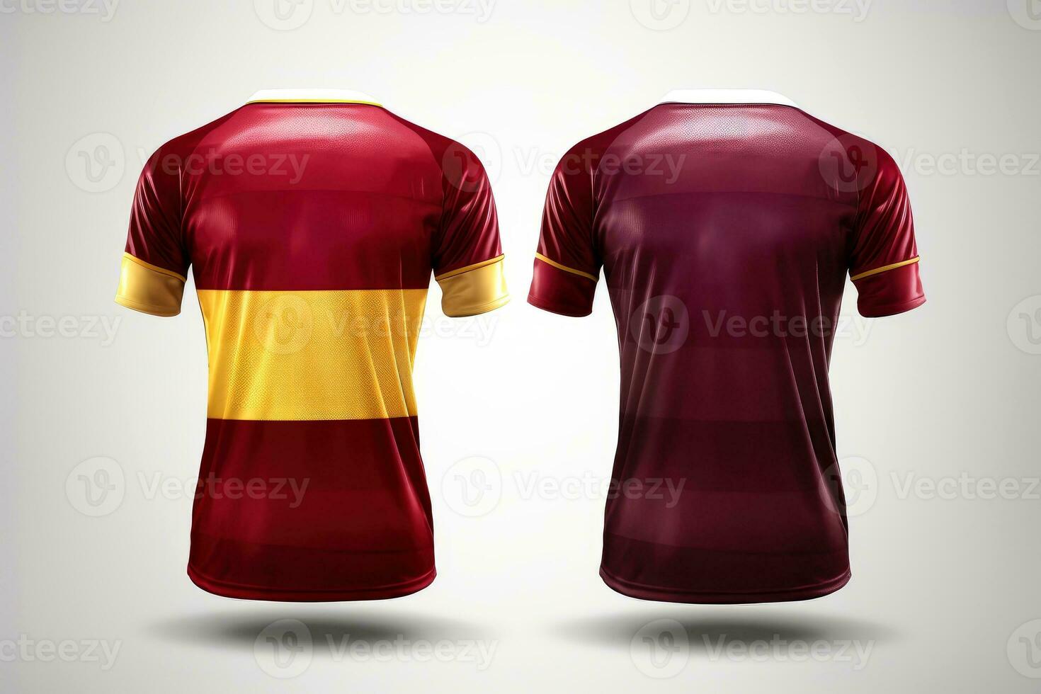 Mockup sports football team uniforms multicolors shirt, Generative AI illustration photo