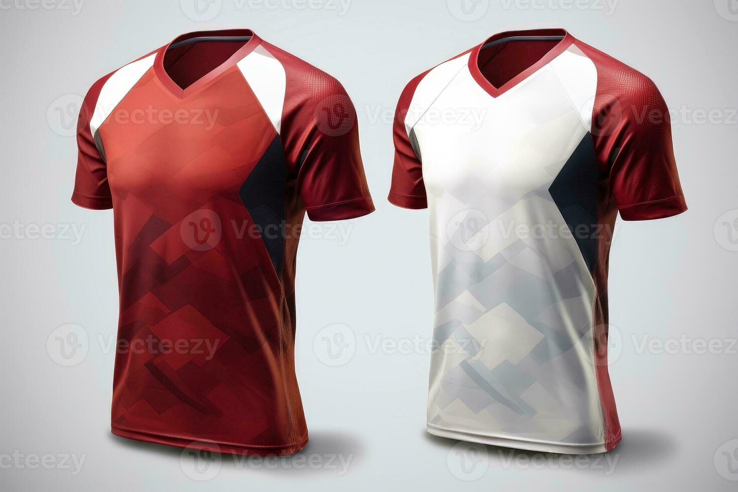 Mockup sports football team uniforms multicolors shirt, Generative AI illustration photo