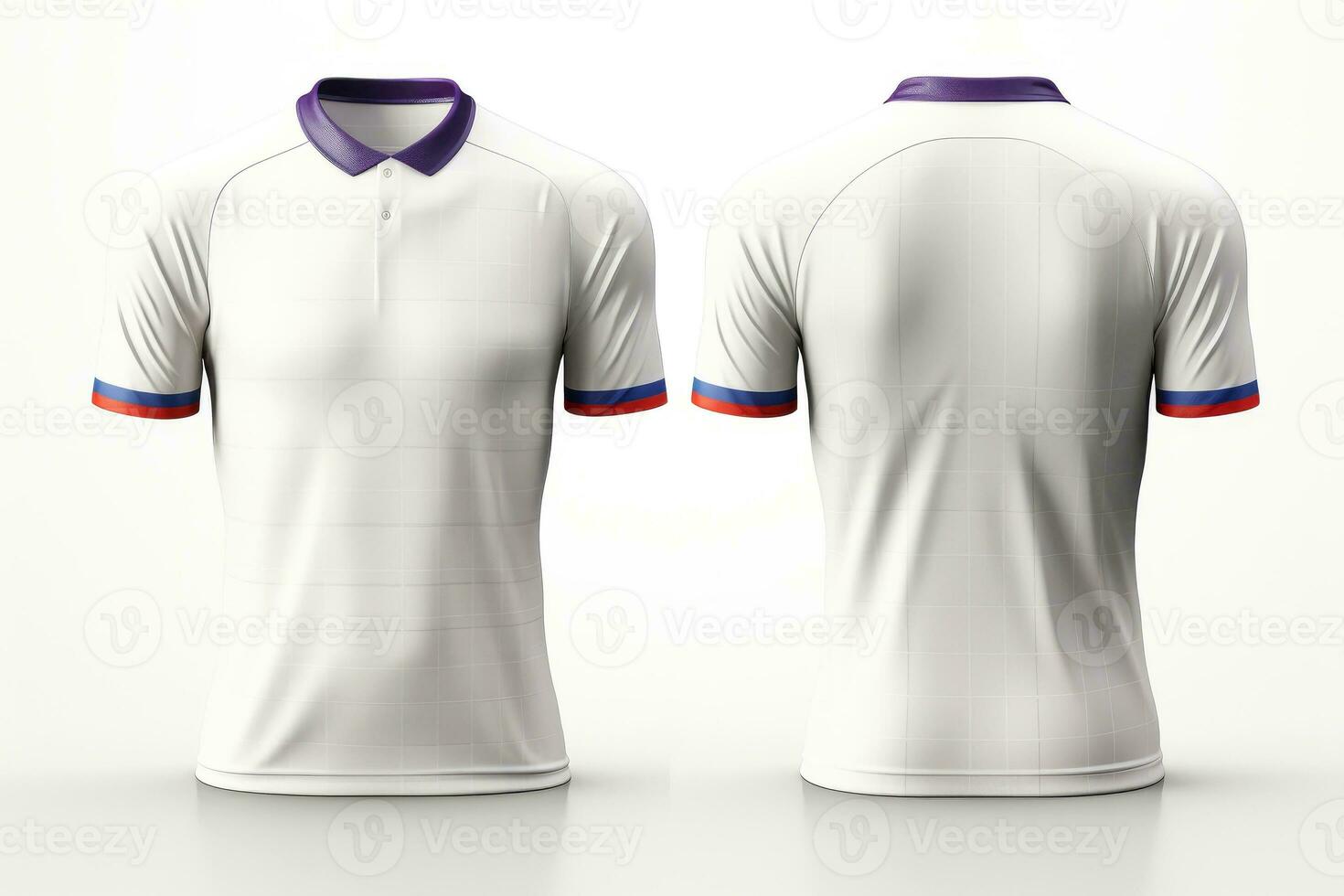 Mockup sports football team uniforms white shirt, Generative AI illustration photo