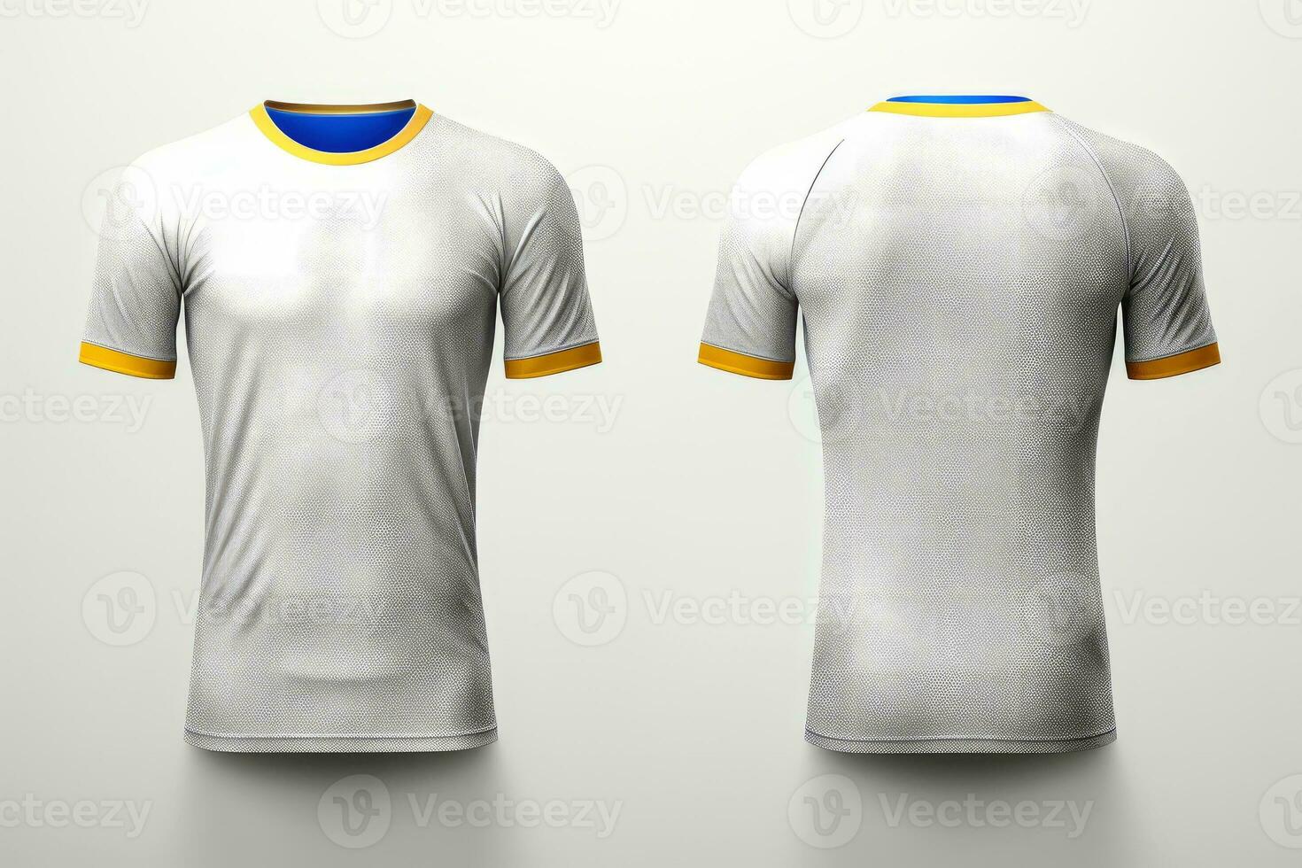 Mockup sports football team uniforms white shirt, Generative AI illustration photo