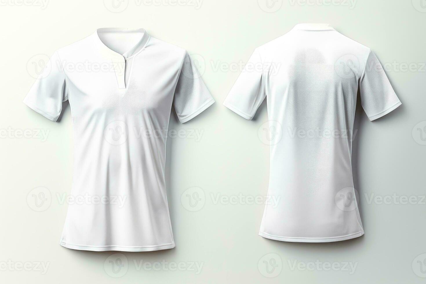 Mockup sports football team uniforms white shirt, Generative AI illustration photo