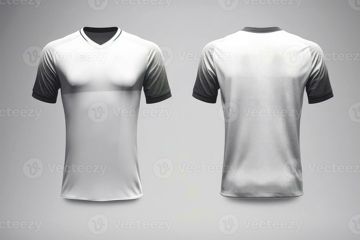 Mockup sports football team uniforms white shirt, Generative AI illustration photo