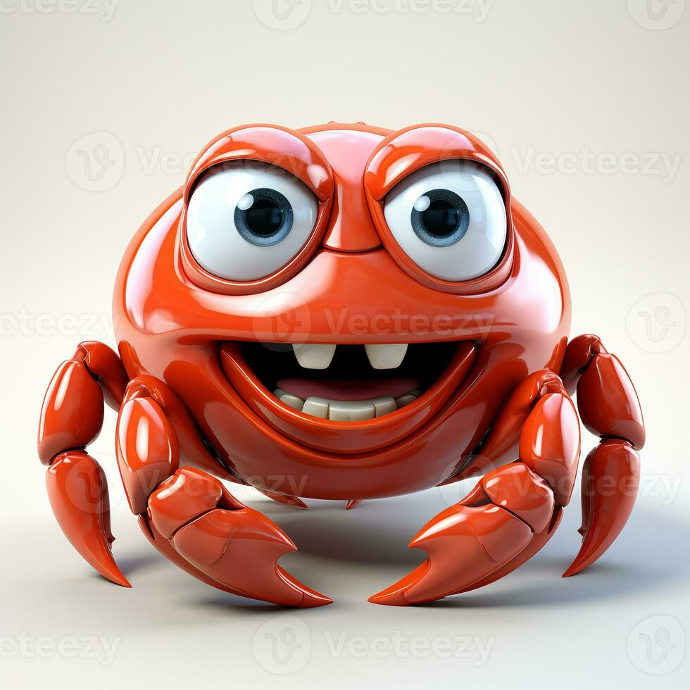 3d cartoon cute crab photo