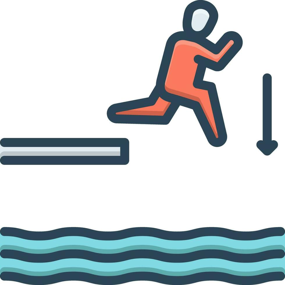 color icon for jump vector