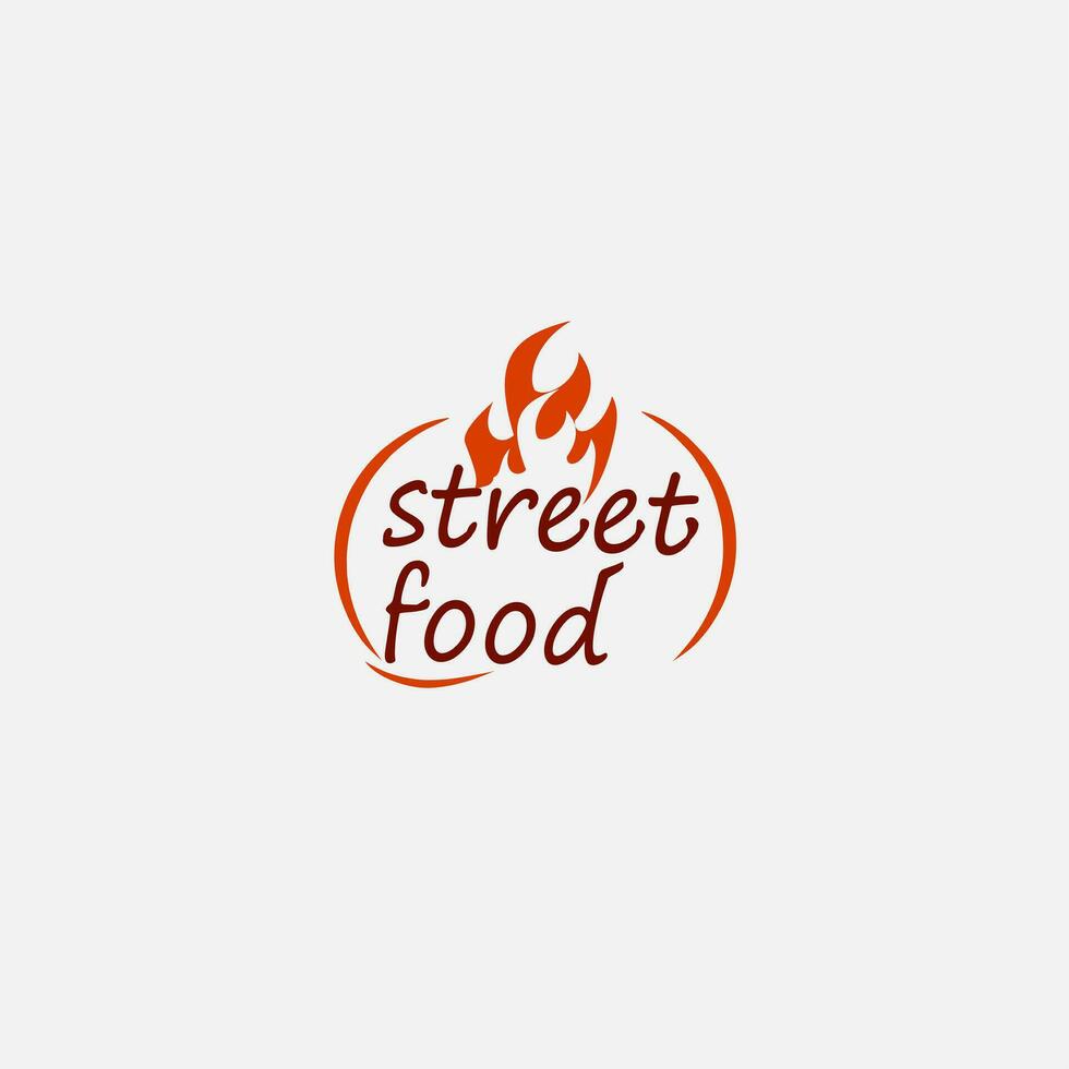 calle comida logo con creativo tipografía vector