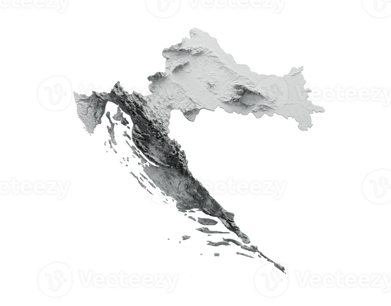 Croatia Map Croatia Flag Shaded relief Color Height map 3d illustration png