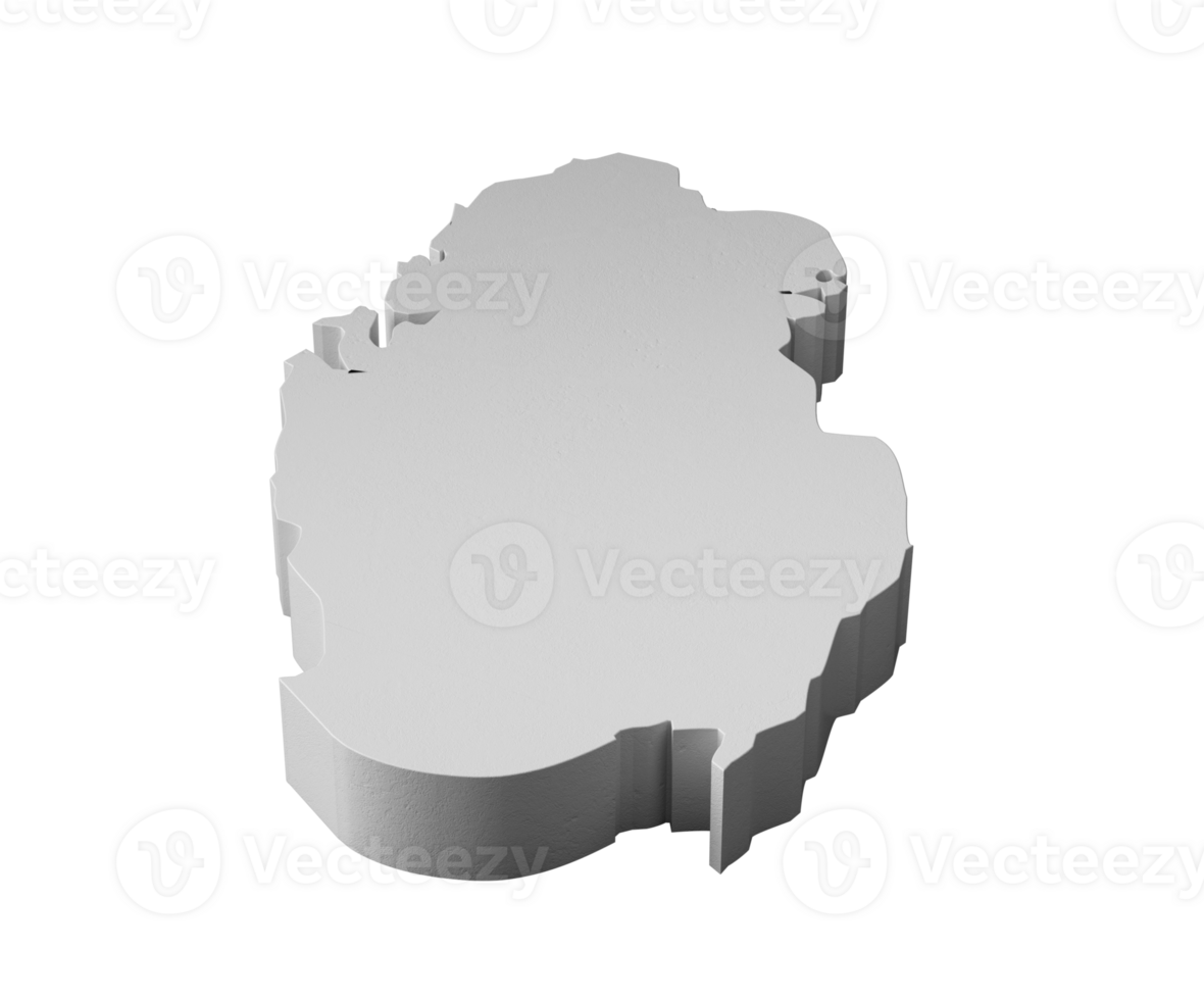 Qatar 3D map Geography Cartography and topology 3D illustration png