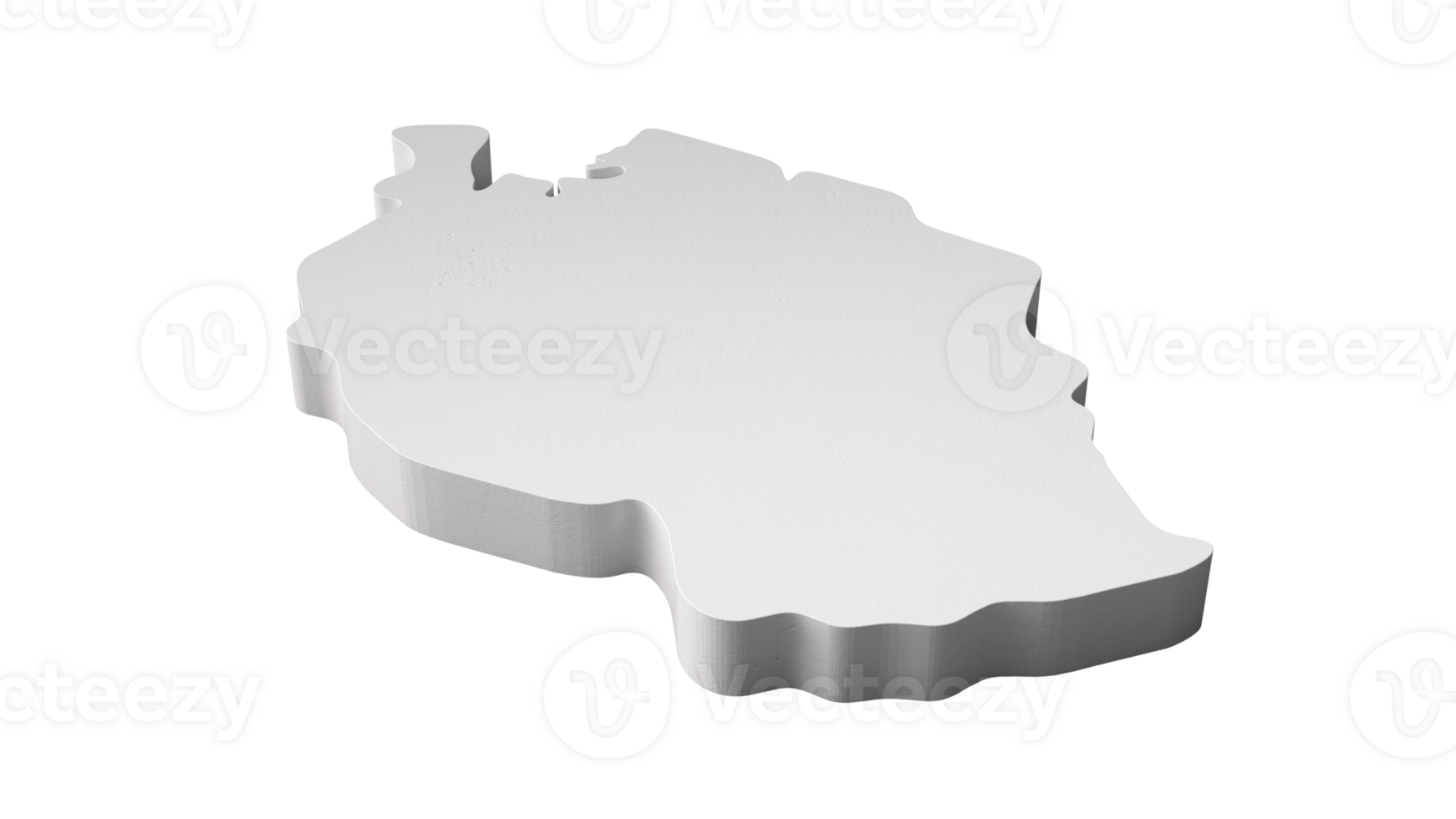 Tanzania 3D map Geography Cartography and topology 3D illustration png