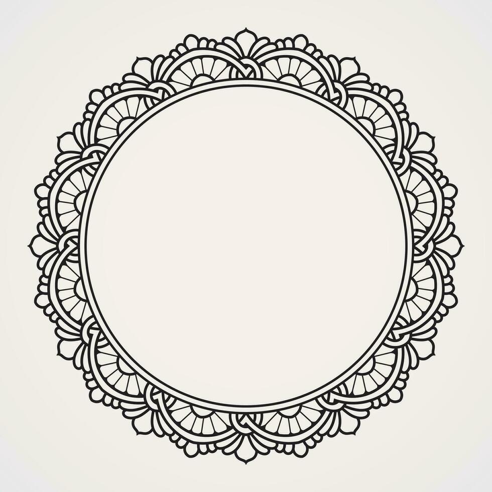 Photo frames, text with beautiful combination of flowers and ornaments. suitable for henna, tattoos, photos, coloring books. islam, hindu,Buddha, india, pakistan, chinese, arab vector