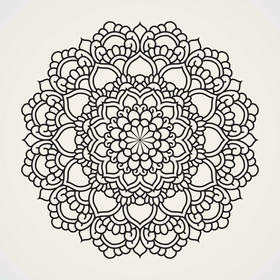 circular modelo mandala con un combinación de adornos y flor formas adecuado para alheña, tatuajes, fotos, colorante libros. islam, hindú, buda, India, Pakistán, chino, árabe vector