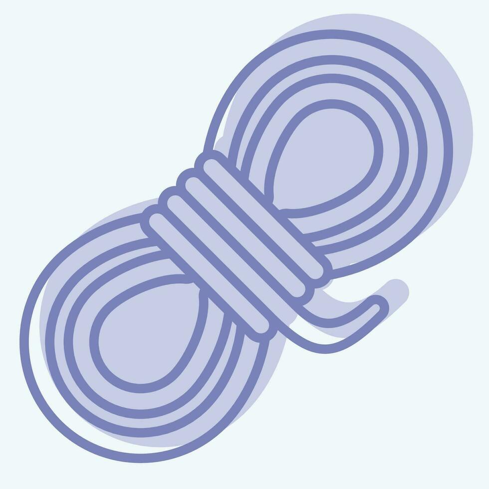 Icon Rope. related to Mining symbol. two tone style. simple design editable. simple illustration vector