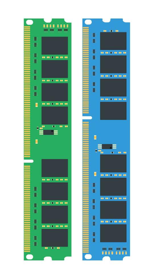 RAM or random access memory image. Computer memory icon. Vector illustration.