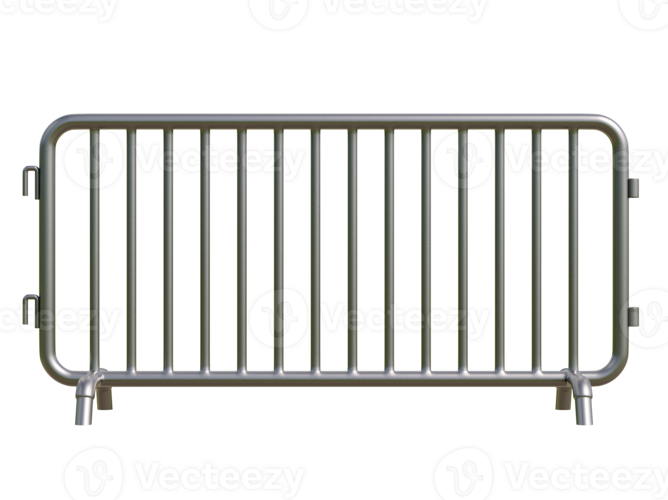 Pedestrian Barrier, Steel barricades , 3D illustration. png